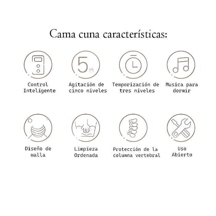 Cuna Mecedora Eléctrica Para Bebé Portátil-6