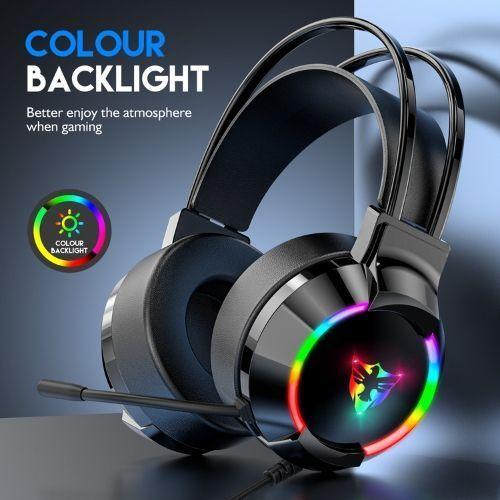 Audifonos Con Microfono Gamer Auriculares Diadema USB RGB-2