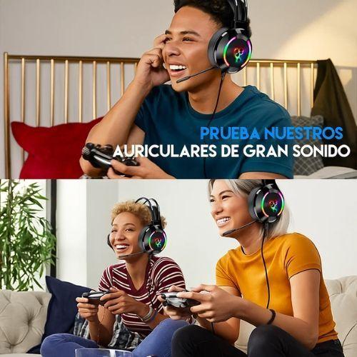 Audifonos Con Microfono Gamer Auriculares Diadema USB RGB-4