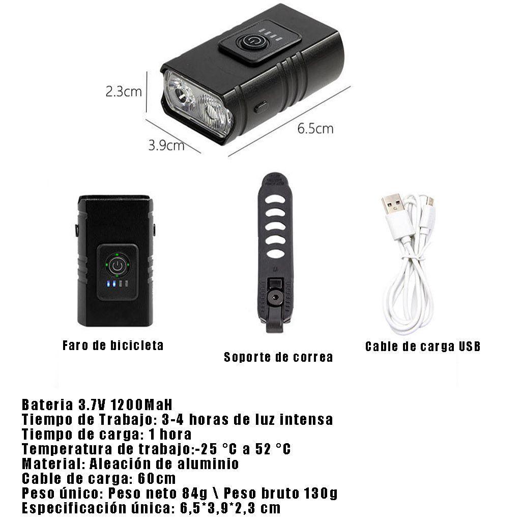 Juego de Luz LED De Bicicleta Impermeable USB-2