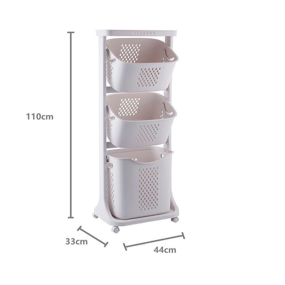 Cesta de Almacenamiento de Ropa de 3 Capas-3