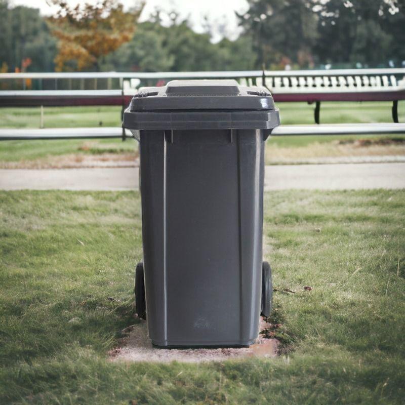 Contenedor Cubo Basurero Grande Con Tapa y Ruedas 120L-2