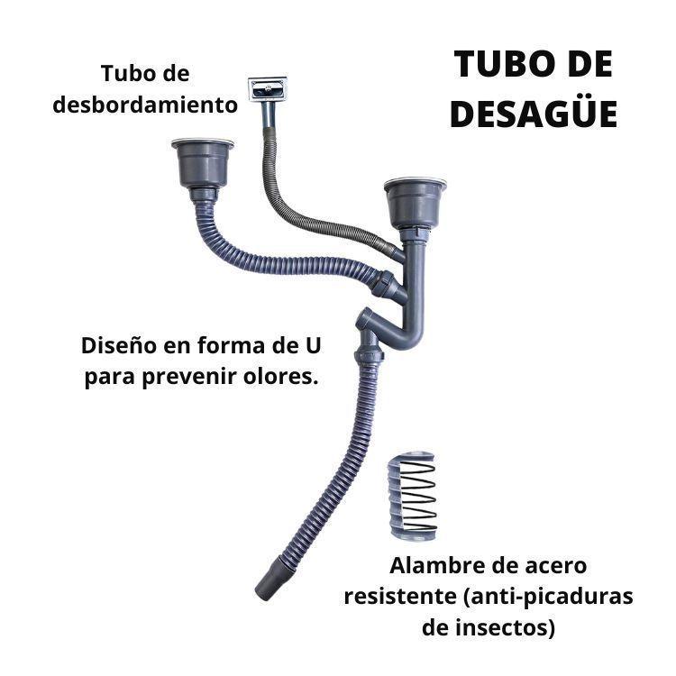 Lavaplatos Doble Moderno Funcional Acero Inoxidable-2