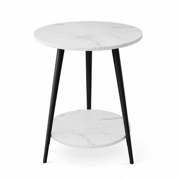 Mesa de Centro Redonda 40x40x52cm Decoración Minimalista-2