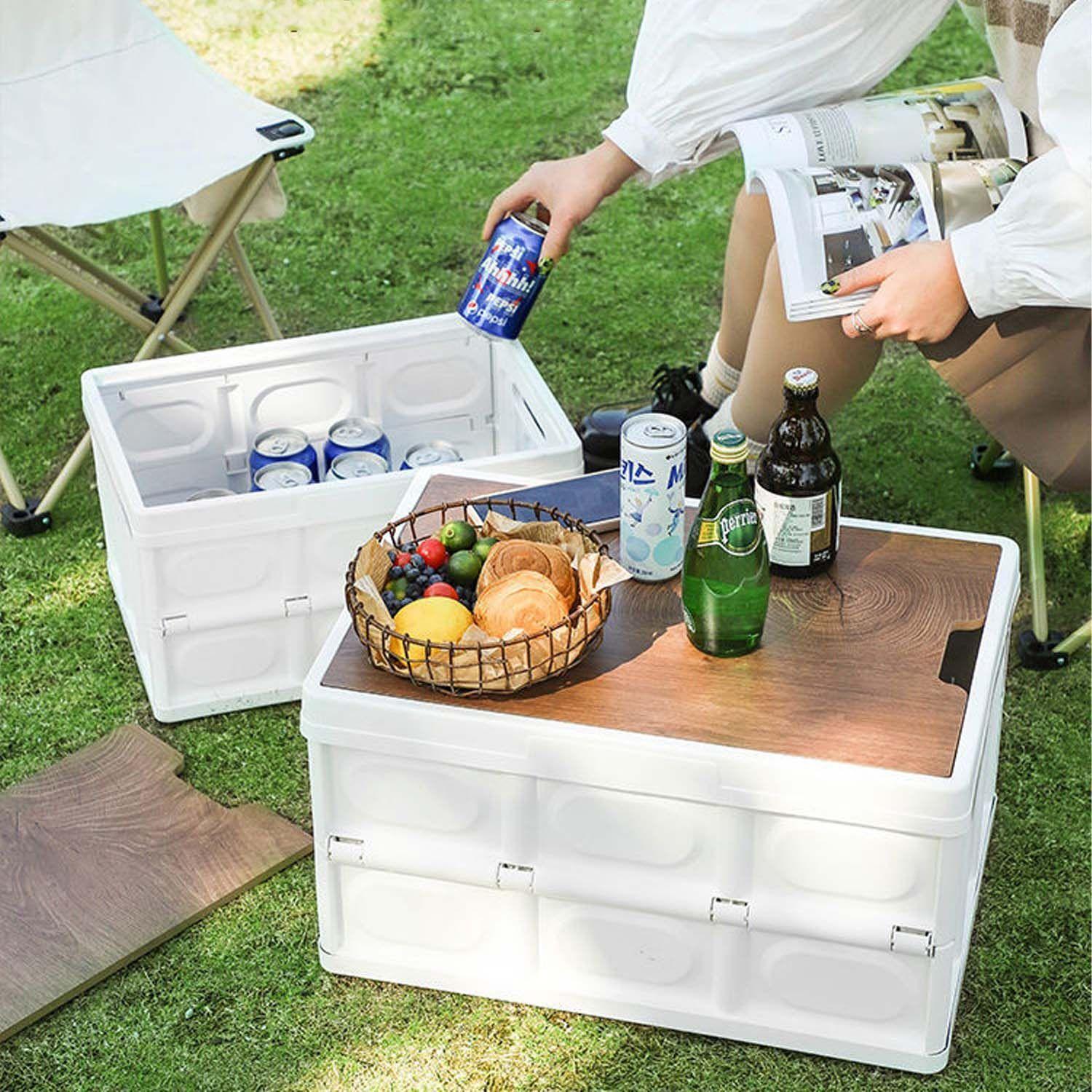 Caja de Almacenamiento Plegable con Tapa Multifunc-1