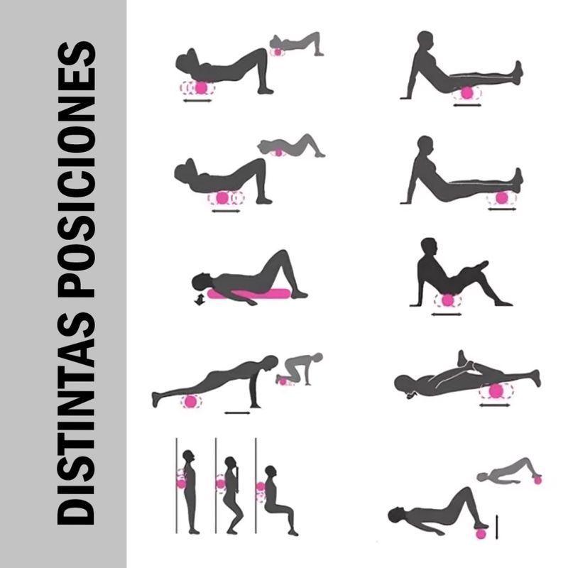 Rodillo Resina Para Yoga Masaje Muscular Ejercicio-2