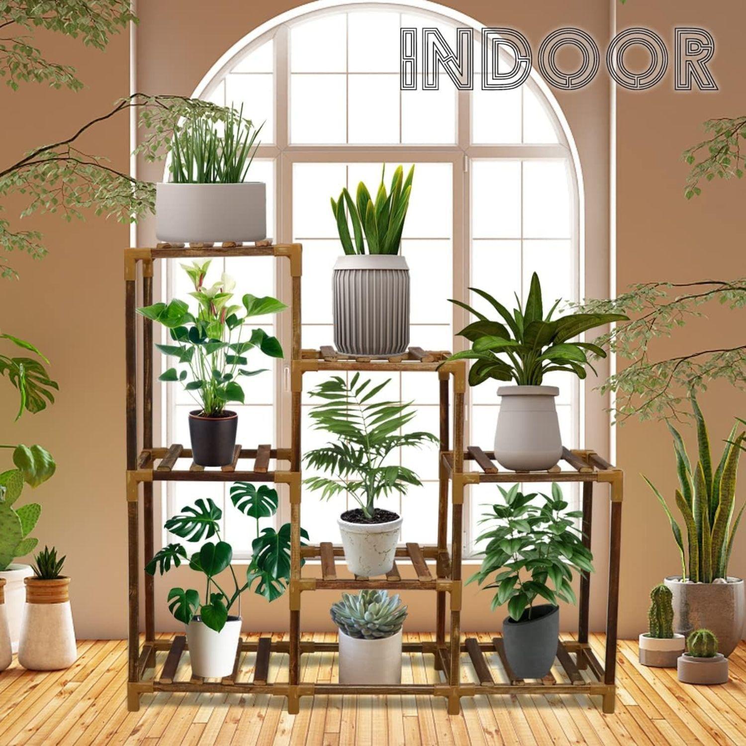 Estante De Macetas Huerto Soporte De Plantas Decorativo-3
