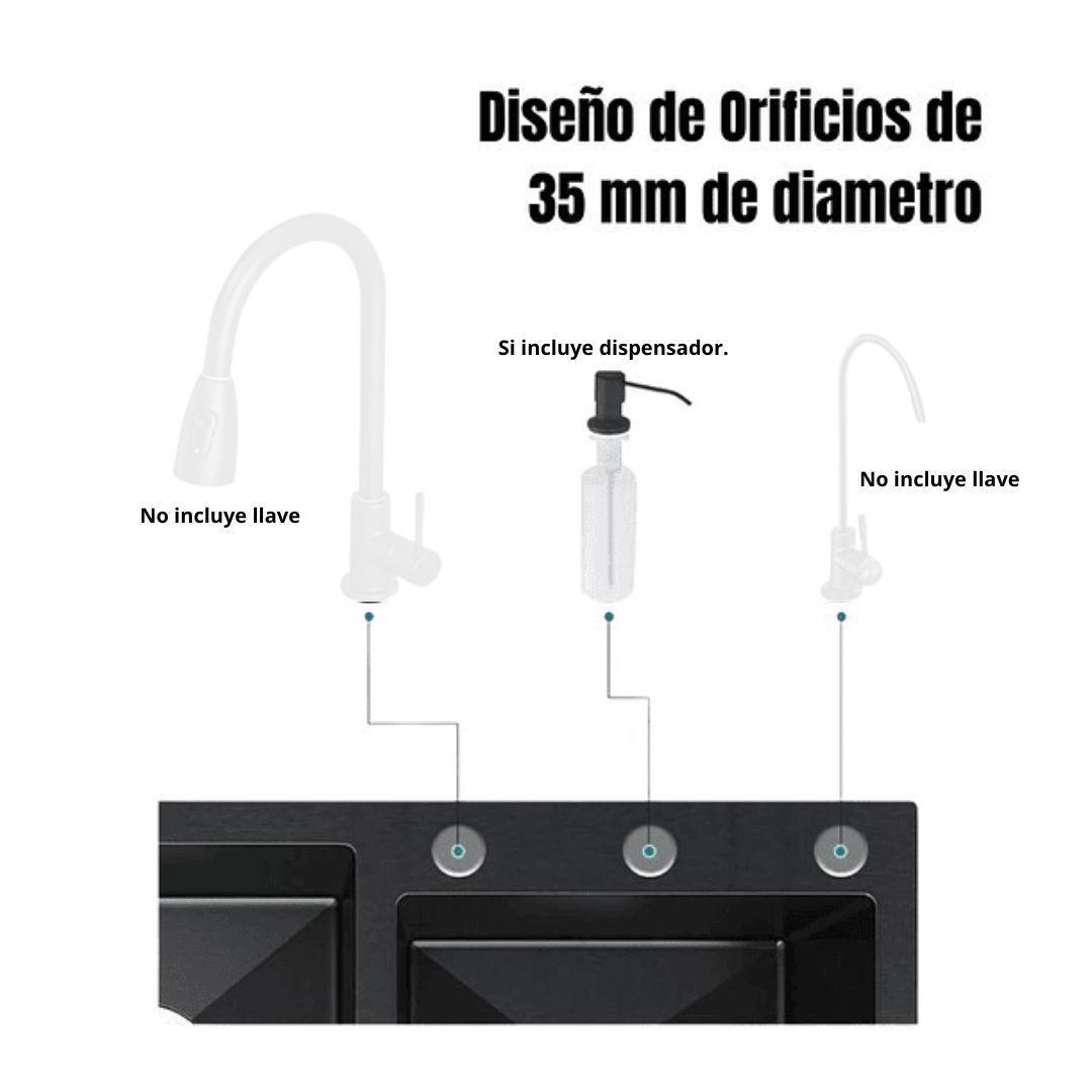 Lavaplatos Mate Acero Inoxidable 44x28 Encastre-4