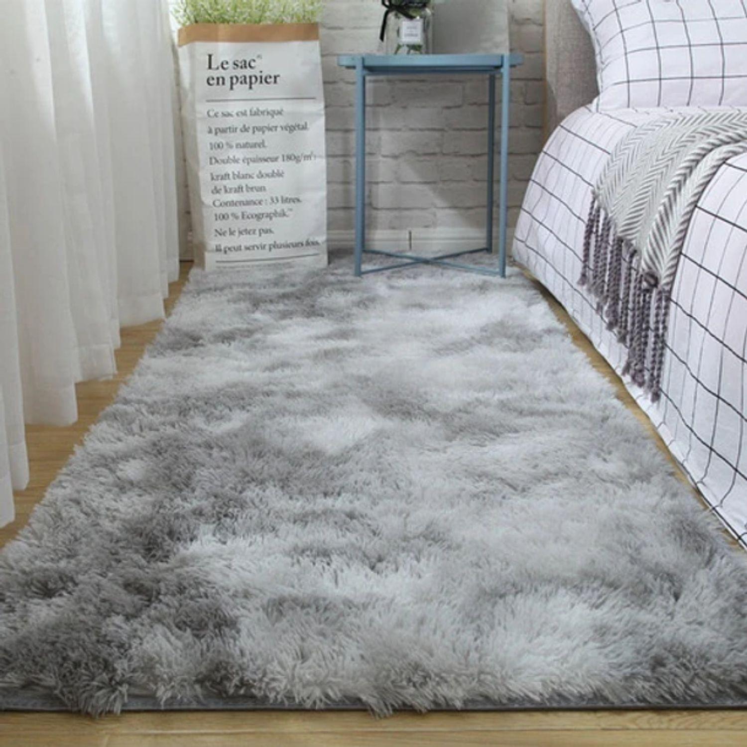Alfombras Bajada Cama Peluditas Livianas De 150x60 Cm-3