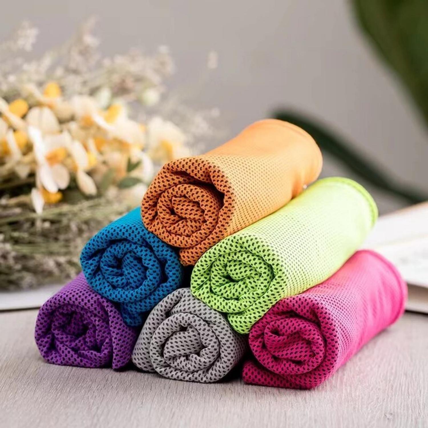 Toalla De Enfriamiento Toalla Microfibra Deporte - Azul-1