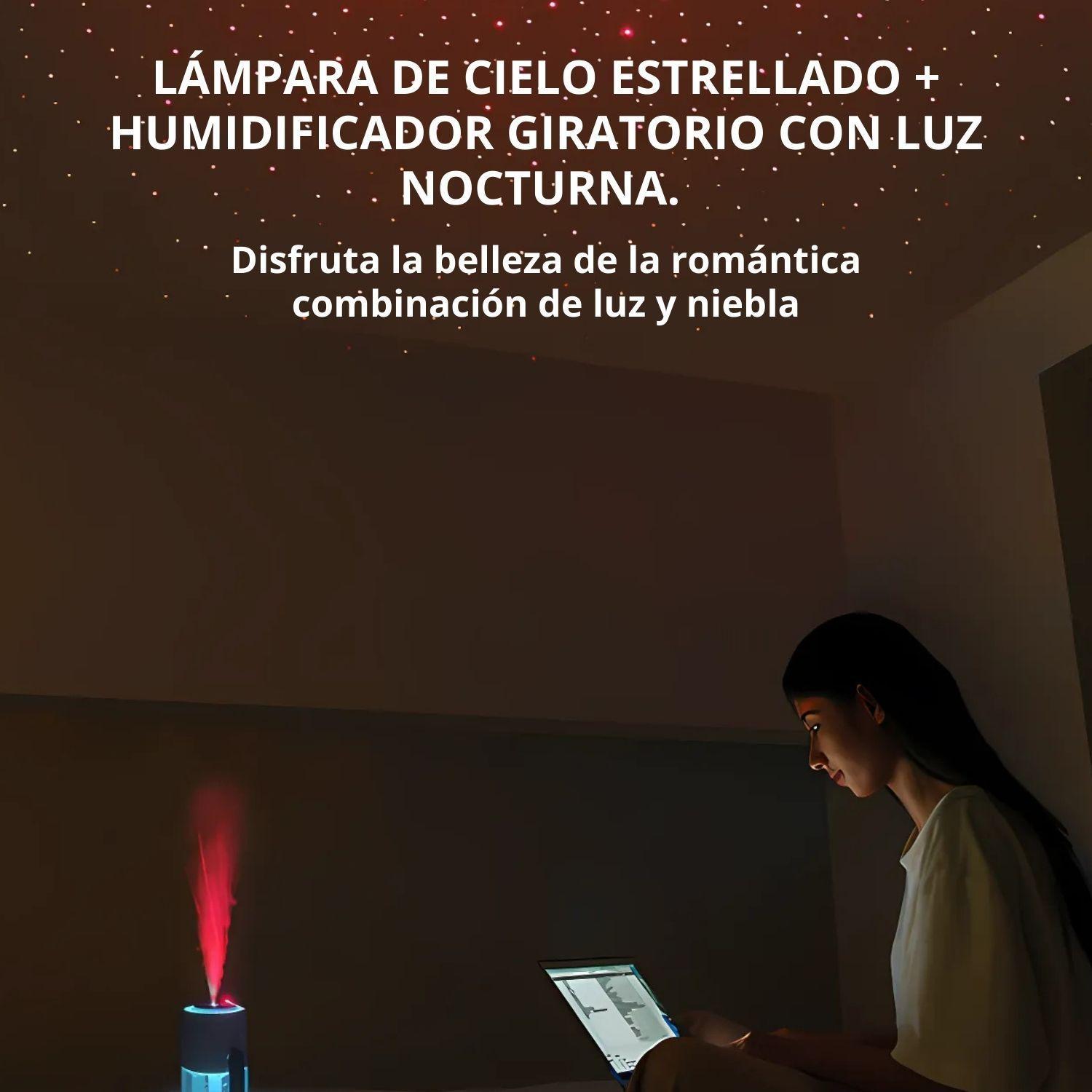 Humidificador USB y Proyección Luz Cielo Estrellas Portátil-3