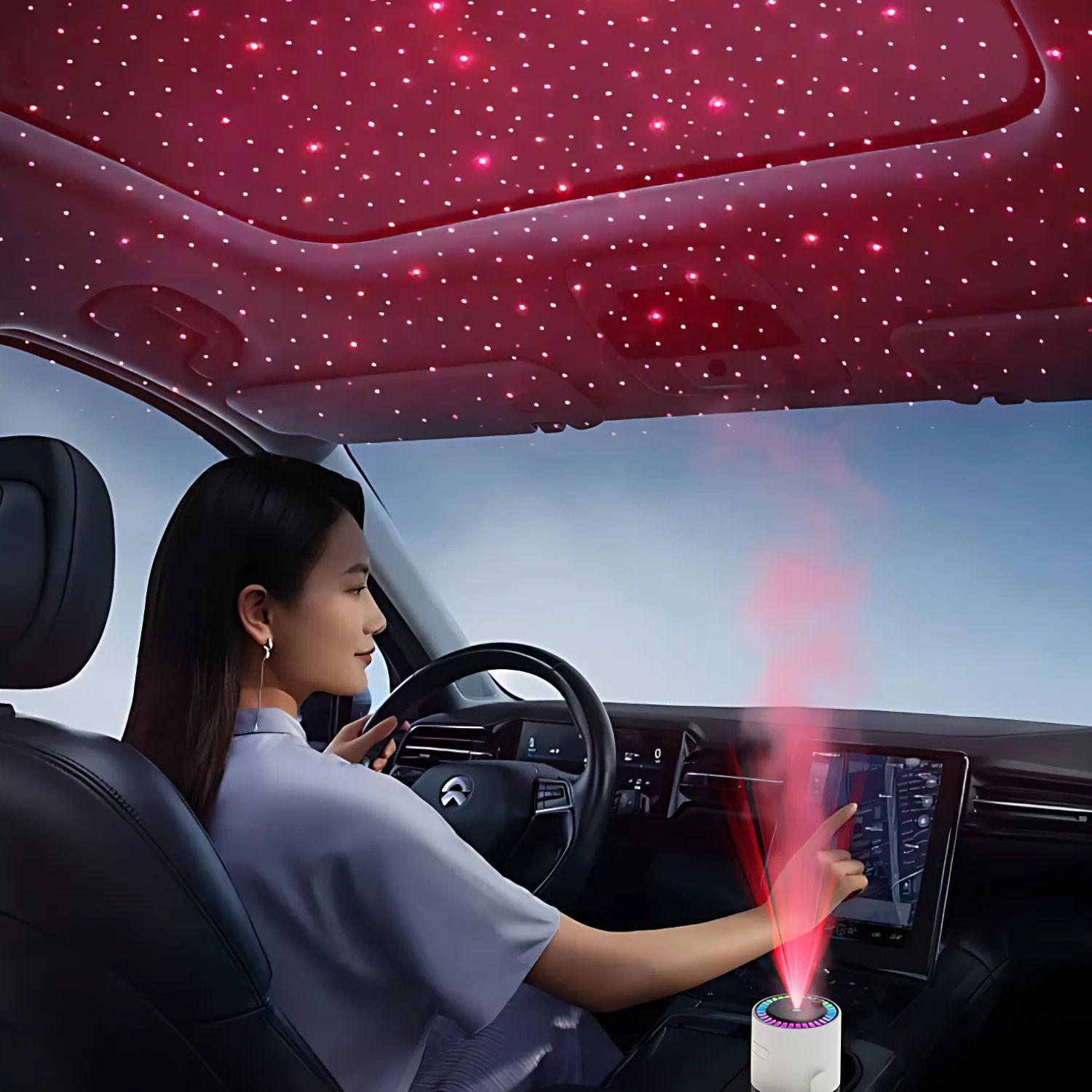 Humidificador USB y Proyección Luz Cielo Estrellas Portátil-5