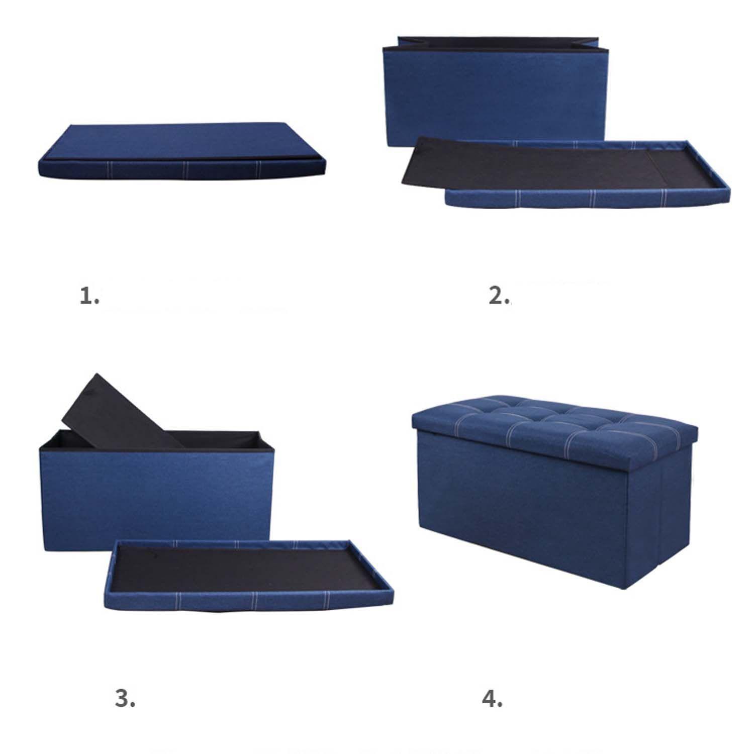Puff Taburete Plegable Organizador Multi 76cmx38cm-3