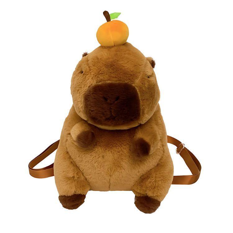 Mochila De Felpa Capibara Kawaii Para Niños Unisex-0