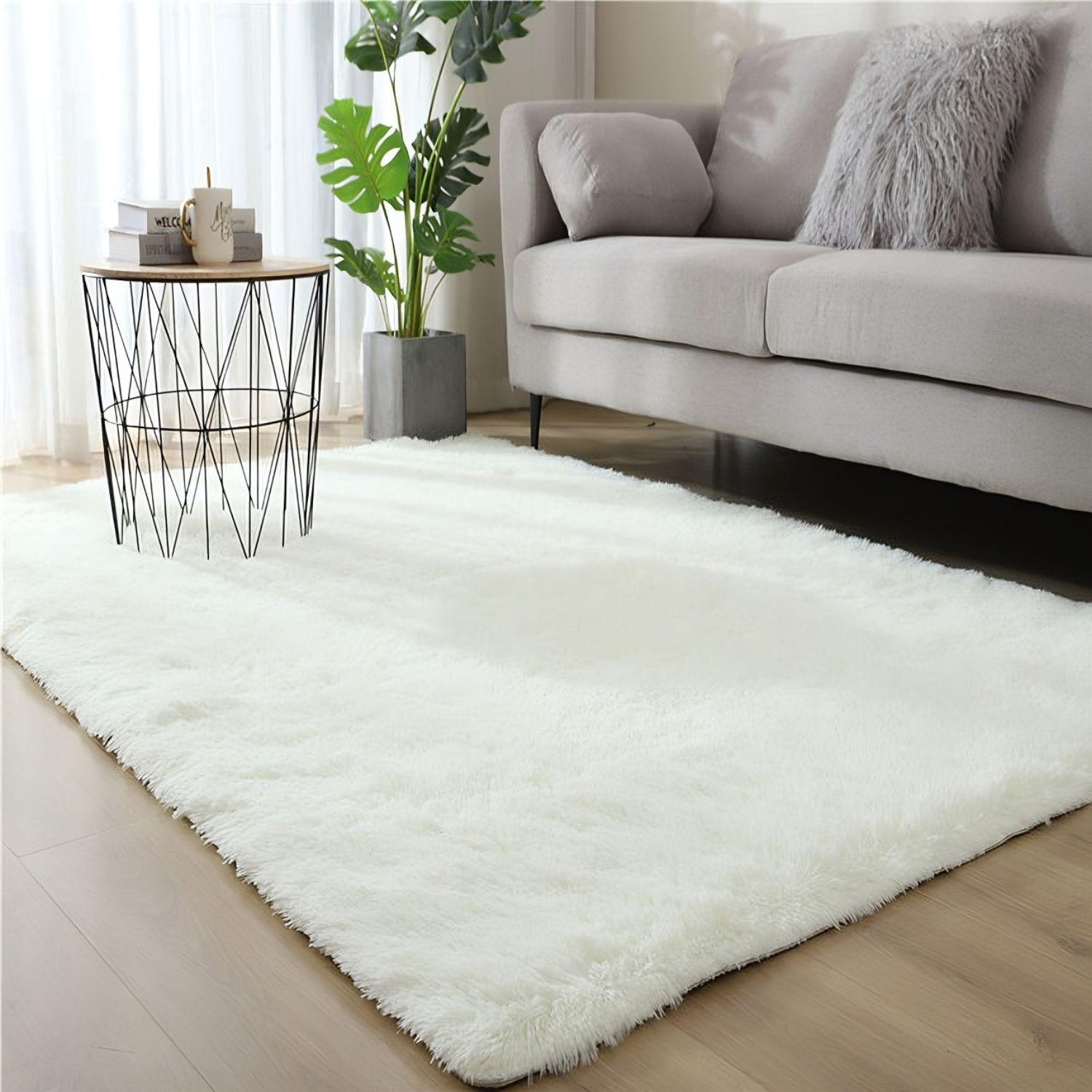 Alfombra Peludita Livianas 120 X 160 Cm - Blanco-3