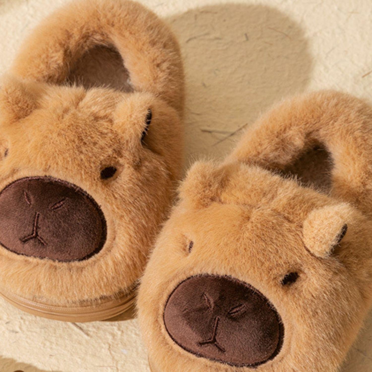Pantuflas De Felpa Suave Capibara Kawaii Antideslizantes-1