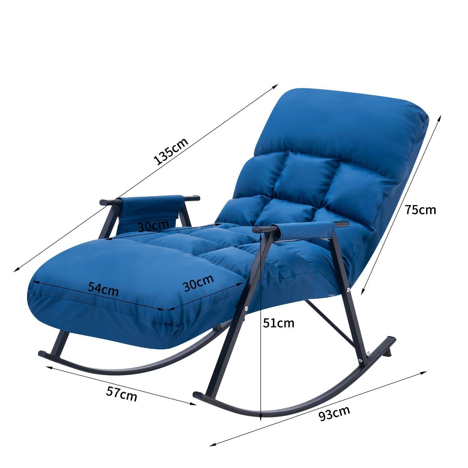 Sillón Mecedora Comodidad Interior Exterior Reclinable Hogar-1