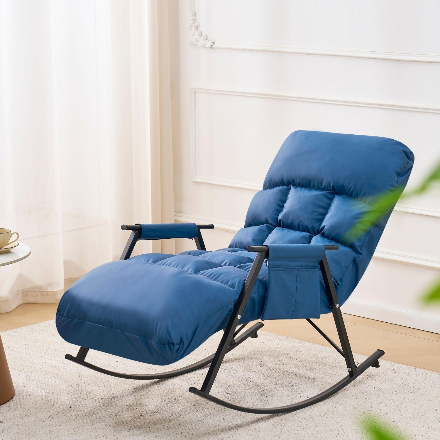 Sillón Mecedora Comodidad Interior Exterior Reclinable Hogar-3