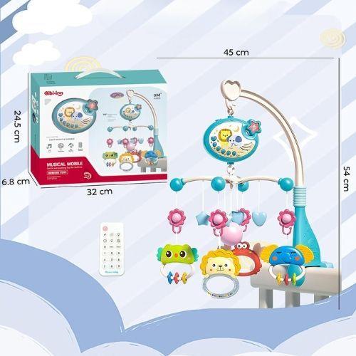 Movil Giratorio 360 Musical Relajante Para Cuna Bebés-2