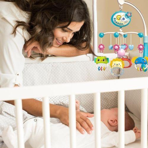 Movil Giratorio 360 Musical Relajante Para Cuna Bebés-3