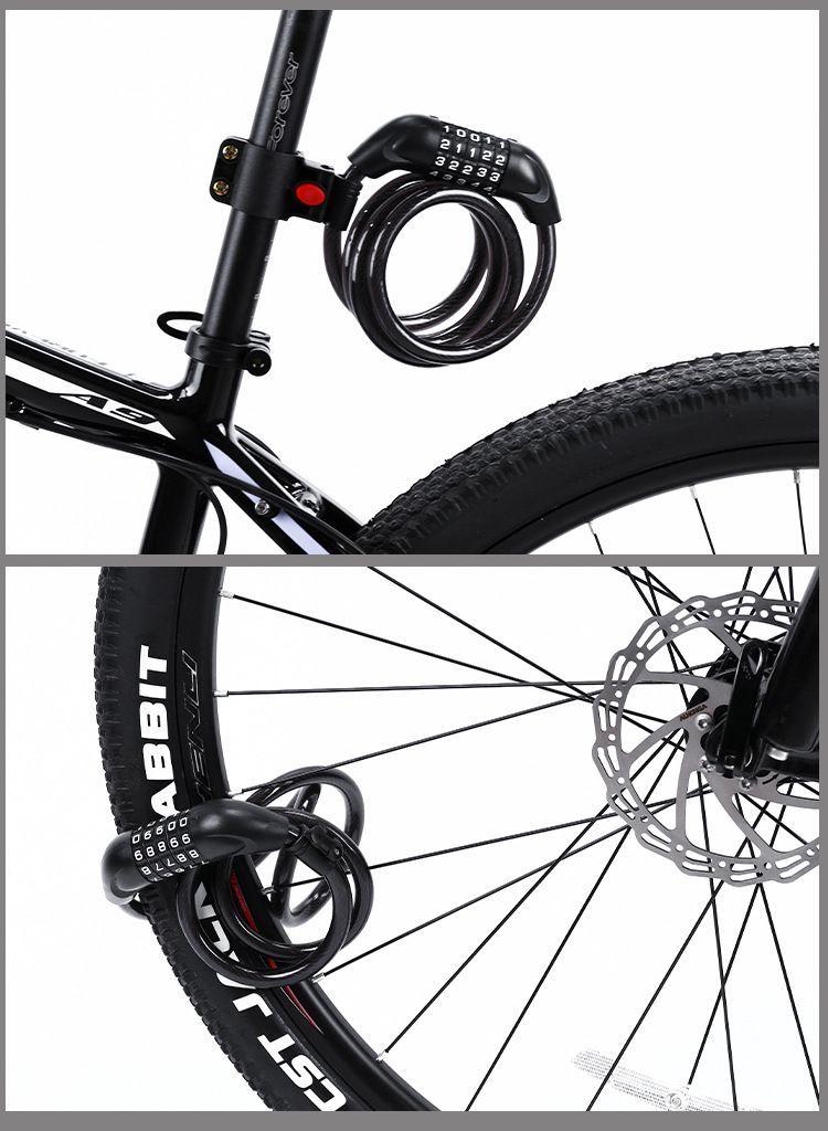Candado Bicicleta Clave Seguridad de Bloqueo Antirrobo 120cm-1