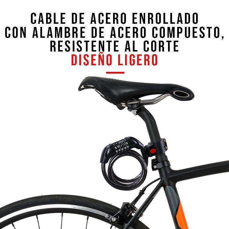 Candado Bicicleta Clave Seguridad de Bloqueo Antirrobo 120cm-3