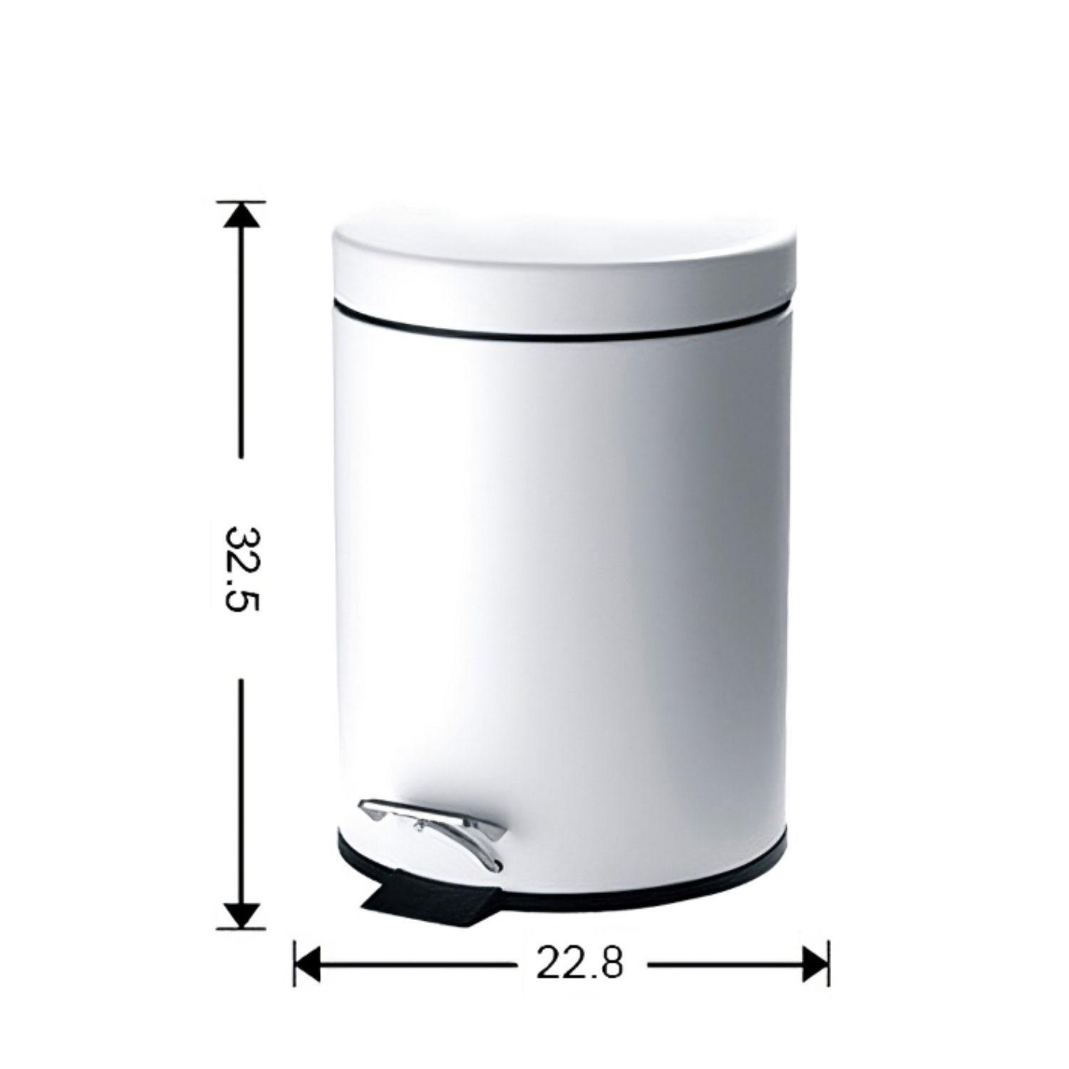 Papelera 8 Litros Elegante Con Pedal Basurero Oficina Baño-7