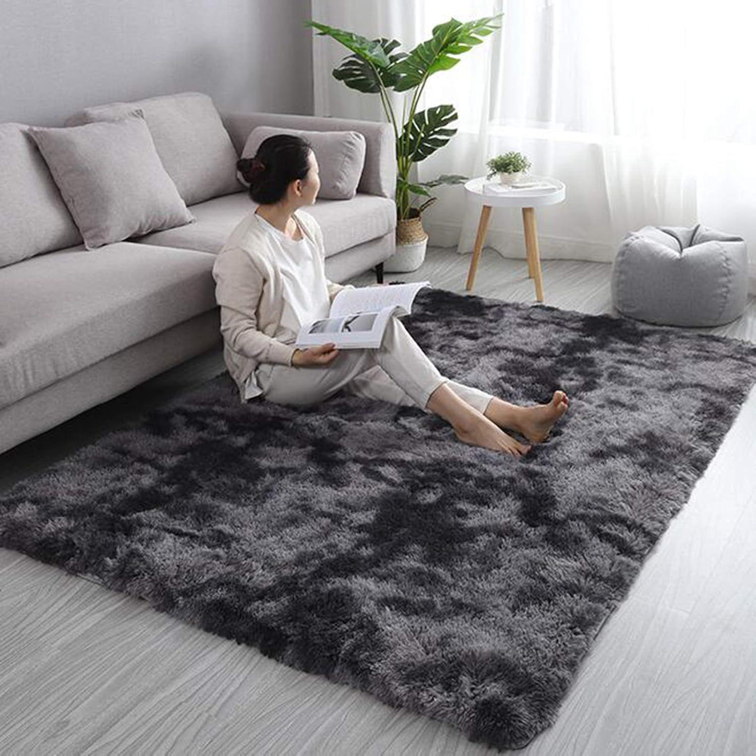 Alfombras Bajada Cama Peluditas Livianas De 150 X 60 Cm-2