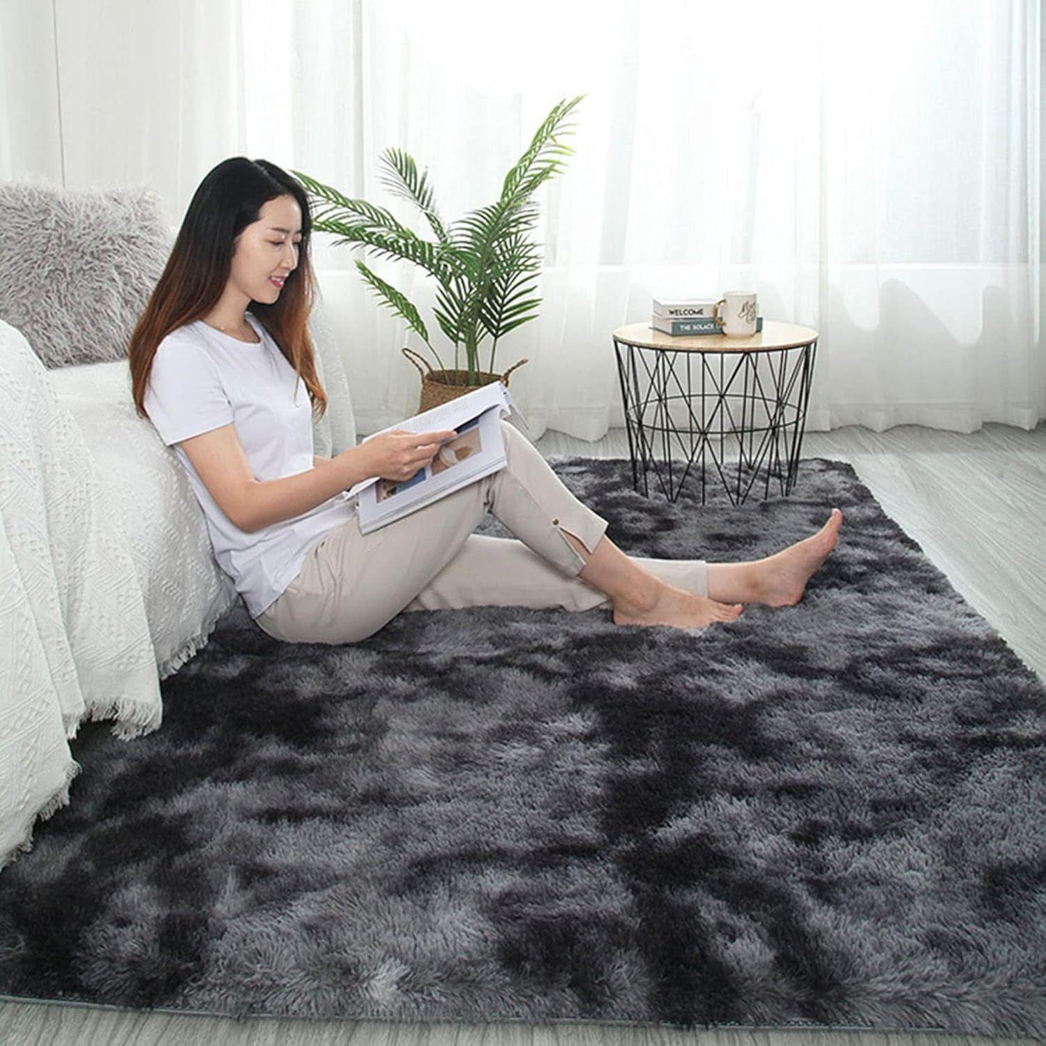 Alfombras Bajada Cama Peluditas Livianas De 150 X 60 Cm-3