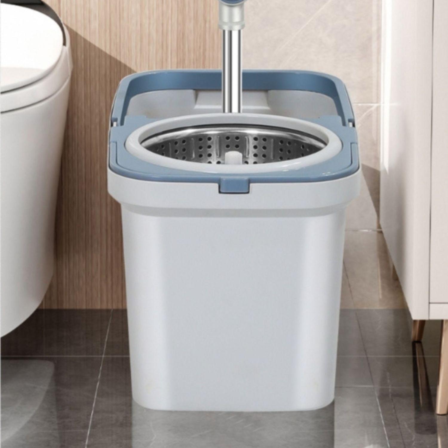 Lampazo Mopa Fregona Cubo Trapeador De Pisos Giratoria 360°-4