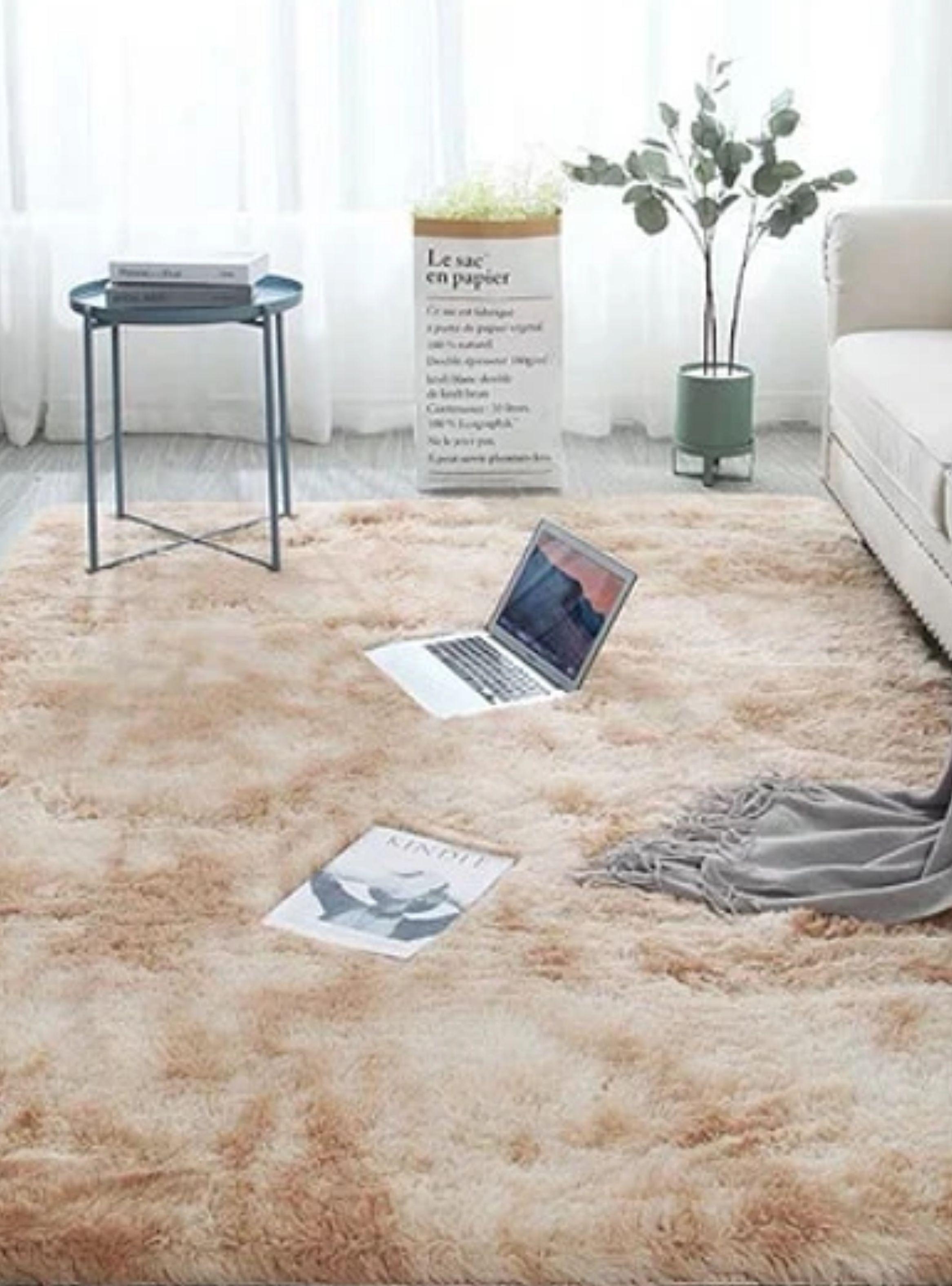 Alfombra Peludita Livianas 120x160 Color Café-1