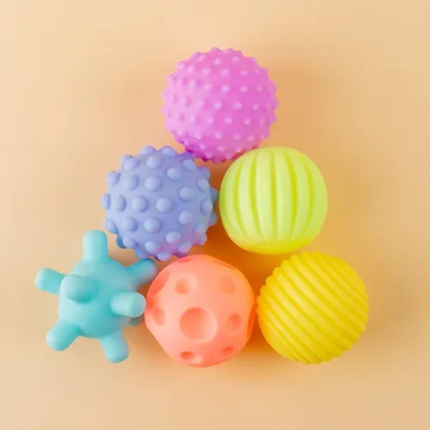 Set 6 Pelotas Estimulación Sensorial Para Bebés Texturizada-3