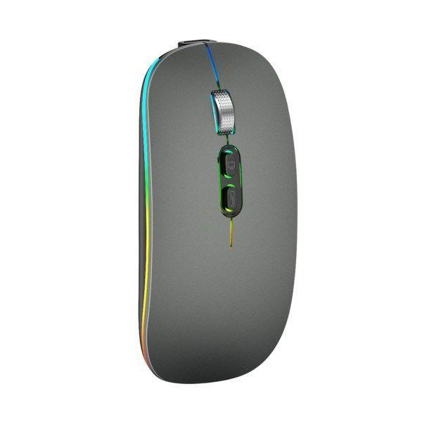 Mouse Delgado Escritorio Bluetooh Inalámbrico Led 1600 Dpi-0