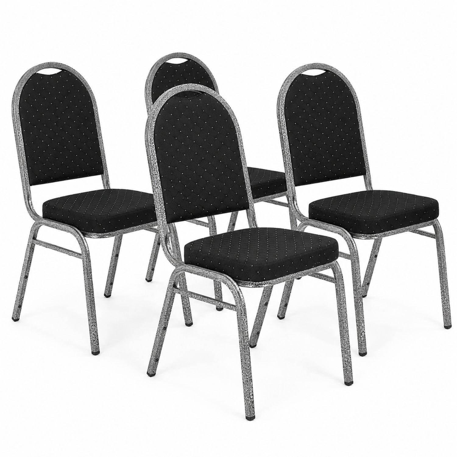 Pack 4 Sillas De Eventos Varios Hotel Restaurante Acolchada-0