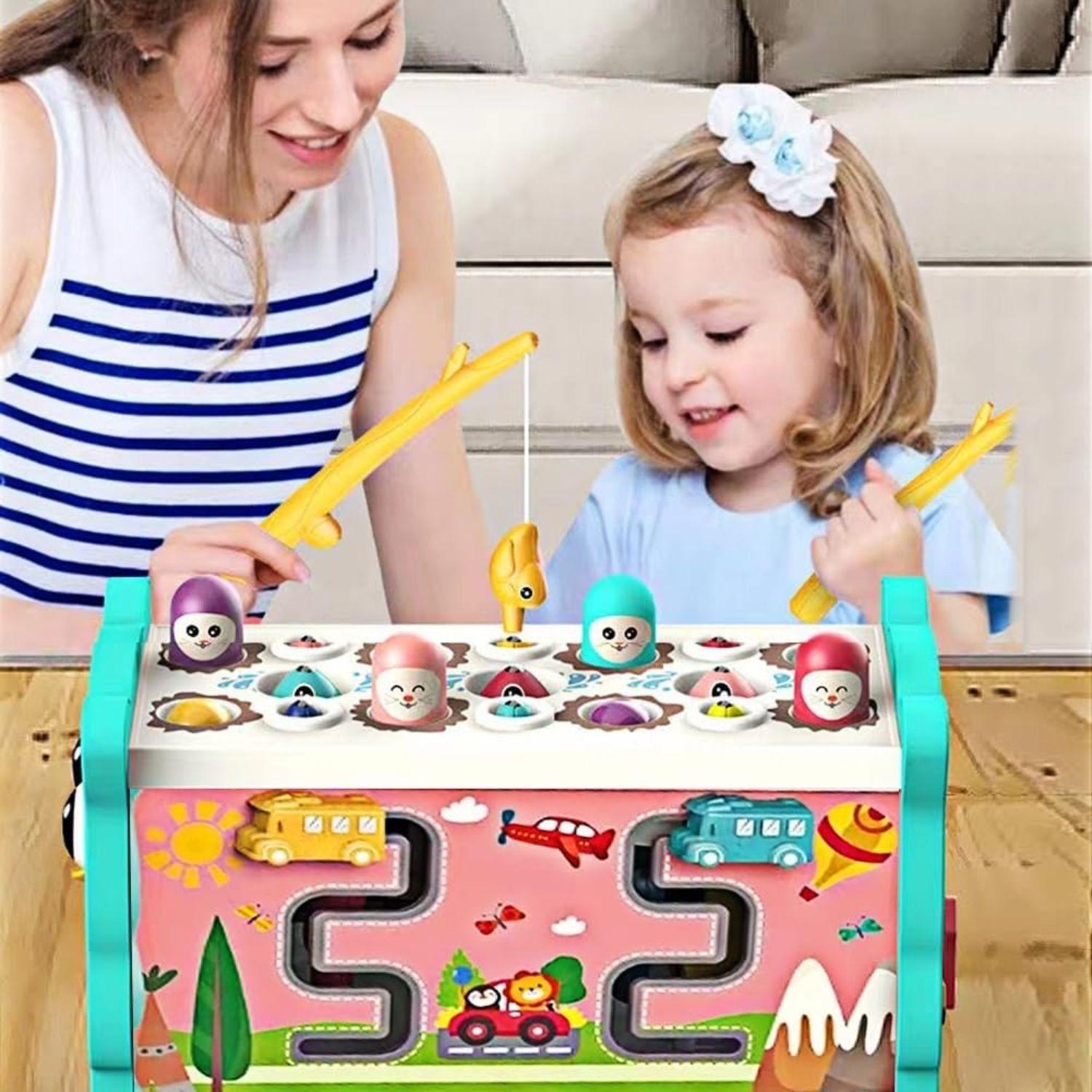 Juguete Montessori Búho: Xilófono Y Pesca Magnética Bebé-3