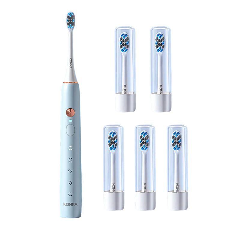 Cepillo de Dientes Eléctrico con 5 Cabezas de Repuesto-0