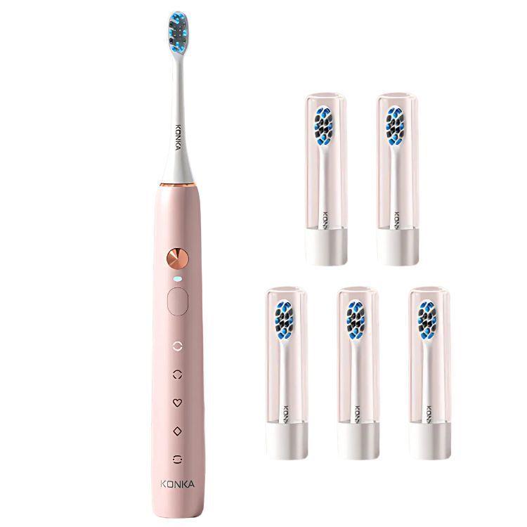 Cepillo de Dientes Eléctrico con 5 Cabezas de Repuesto-0
