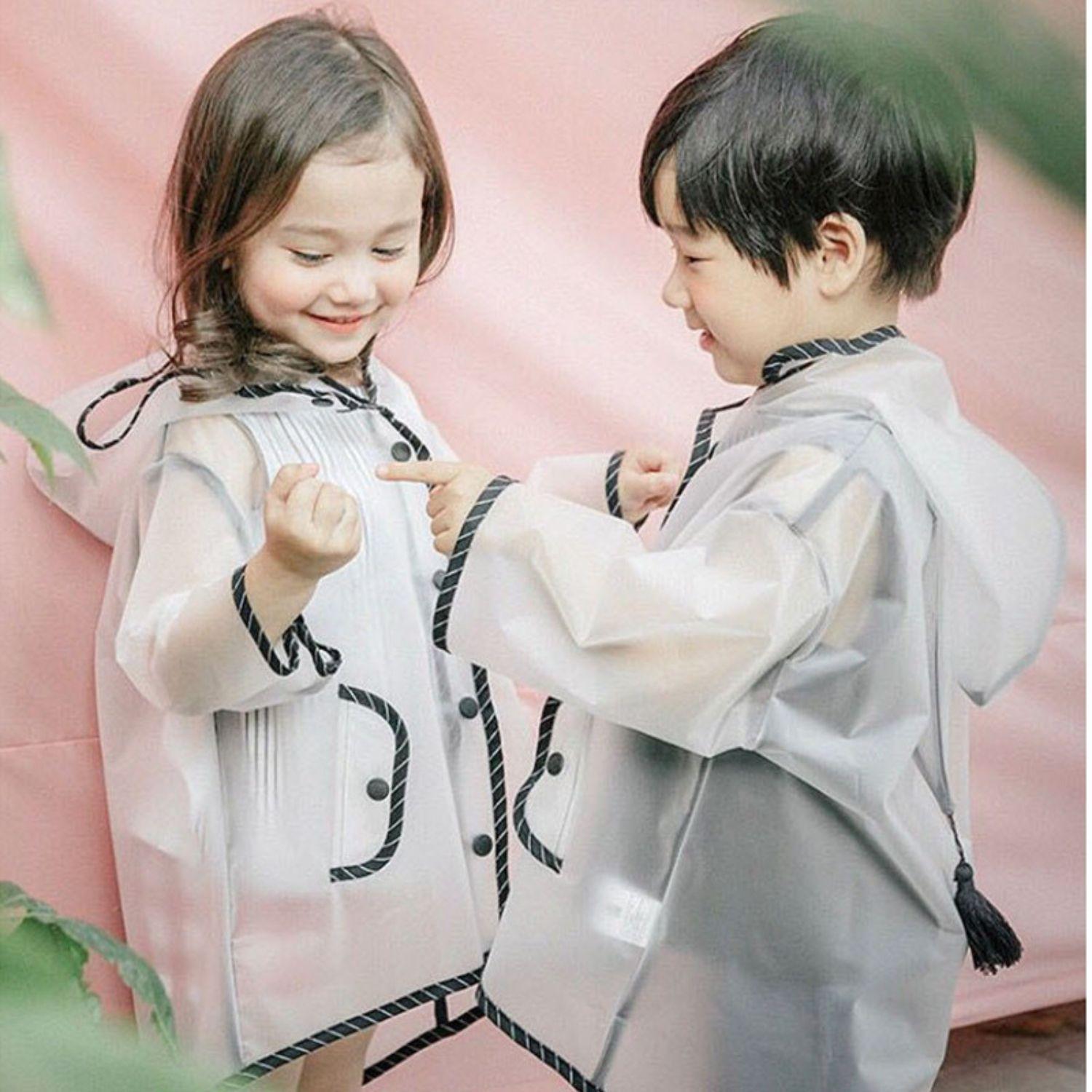 Poncho Impermeable Para Niños Con Gorro Lluvia Resistente-3