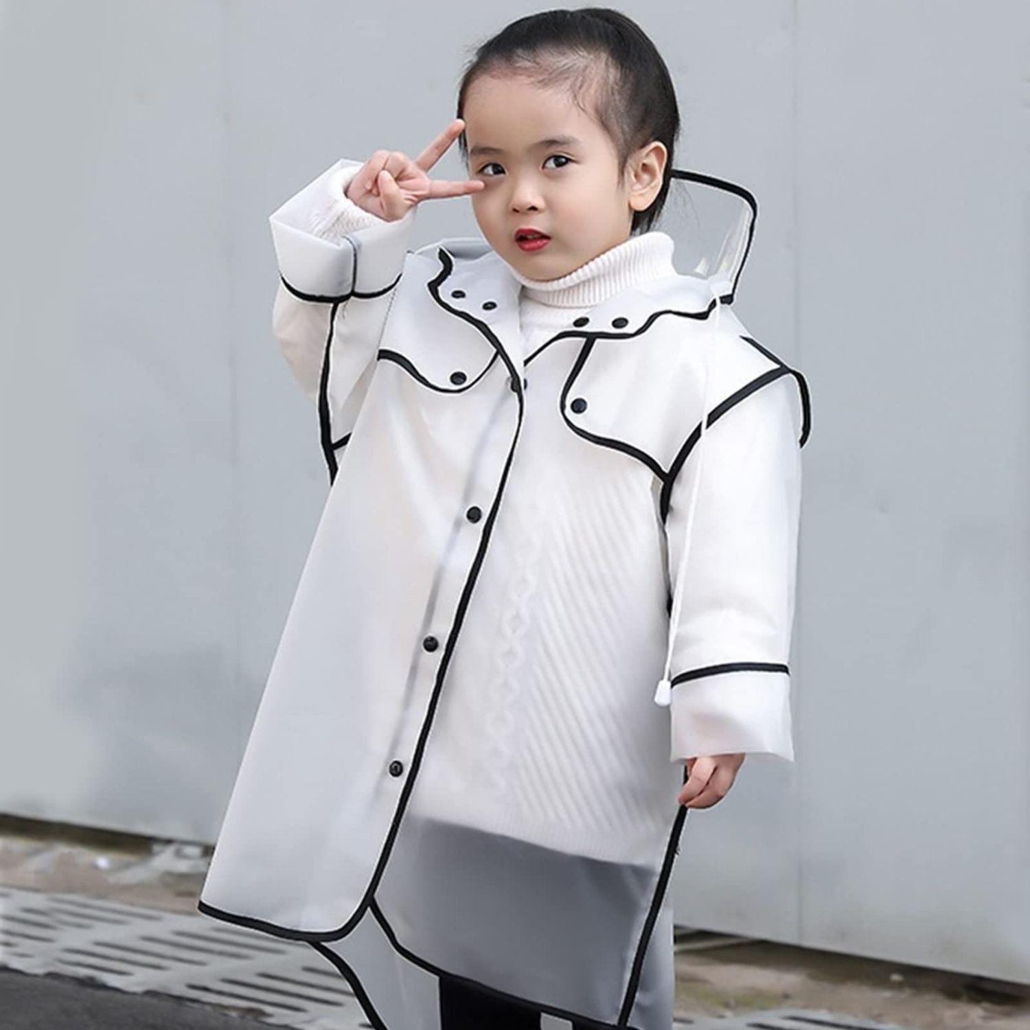 Poncho Impermeable Para Niños Con Gorro Lluvia Resistente-4