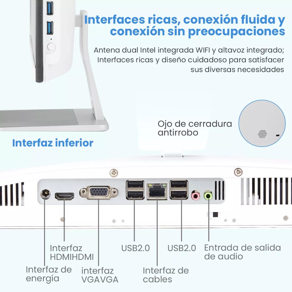 Computadora All In One Intel Core I5 3470 16/256gb 21.5''-6