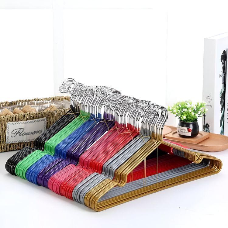 Ganchos Colgador Ropa Metálicos 10 Unidades - Lila-3