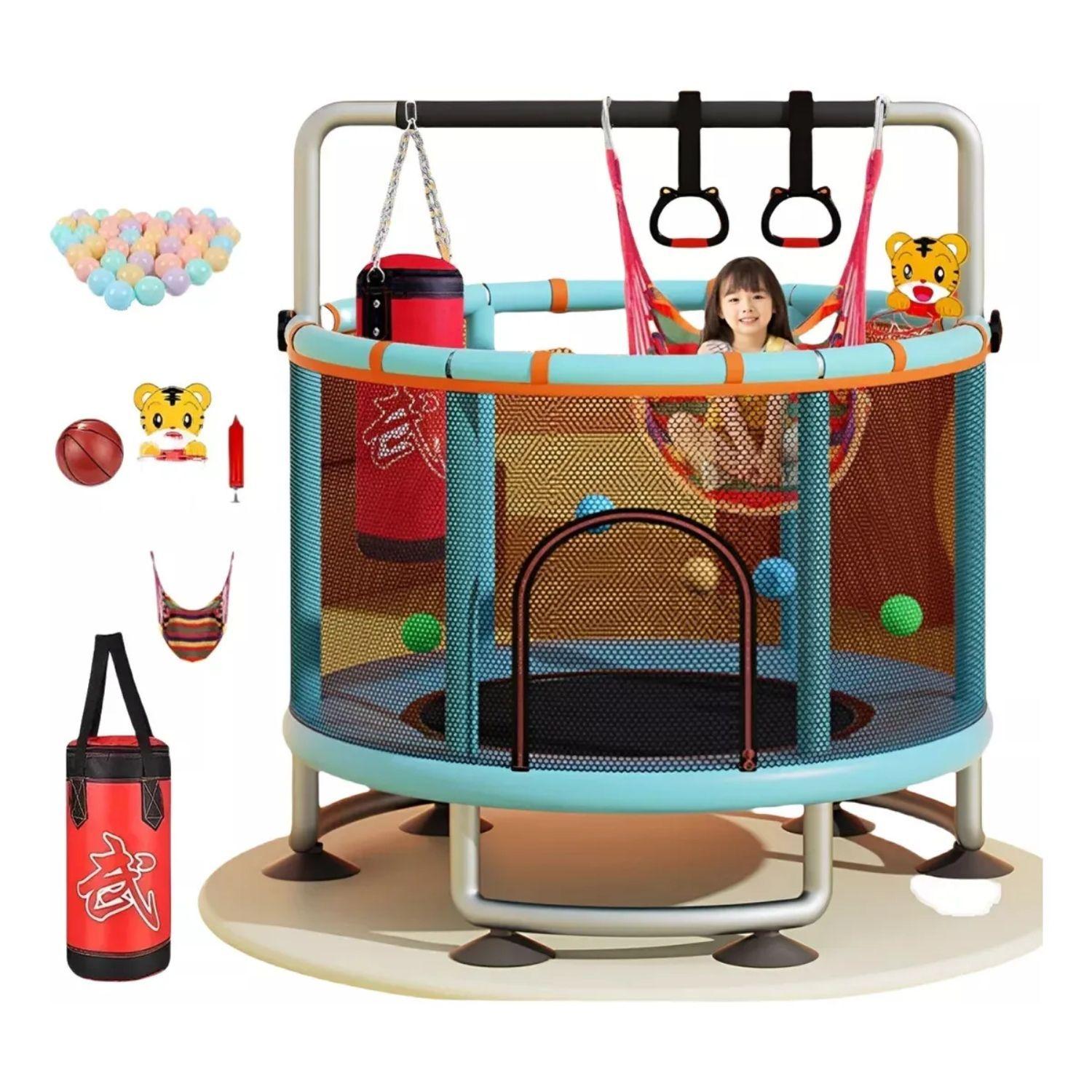 Trampolín para Niños y Adultos con Red de Seguridad Gimnasia-0