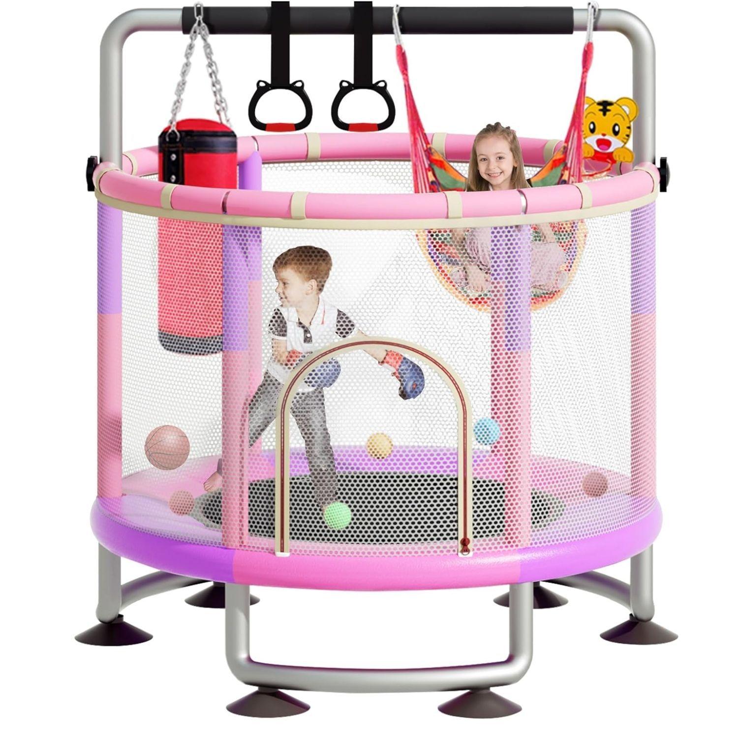 Trampolín para Niños y Adultos con Red de Seguridad Gimnasia-0