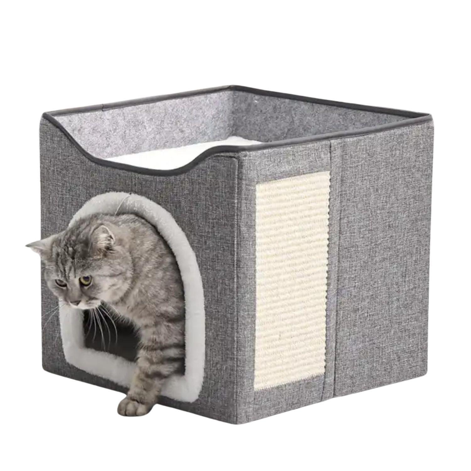 Cama Escondite Para Gatos Casa De Interior Suave-0