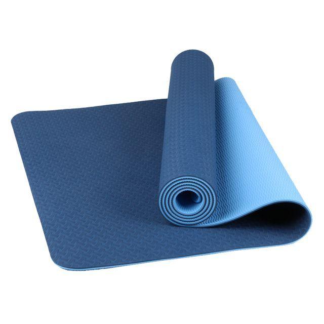 Mat Alfombra De Yoga Tpe 6mm Doble Color-0