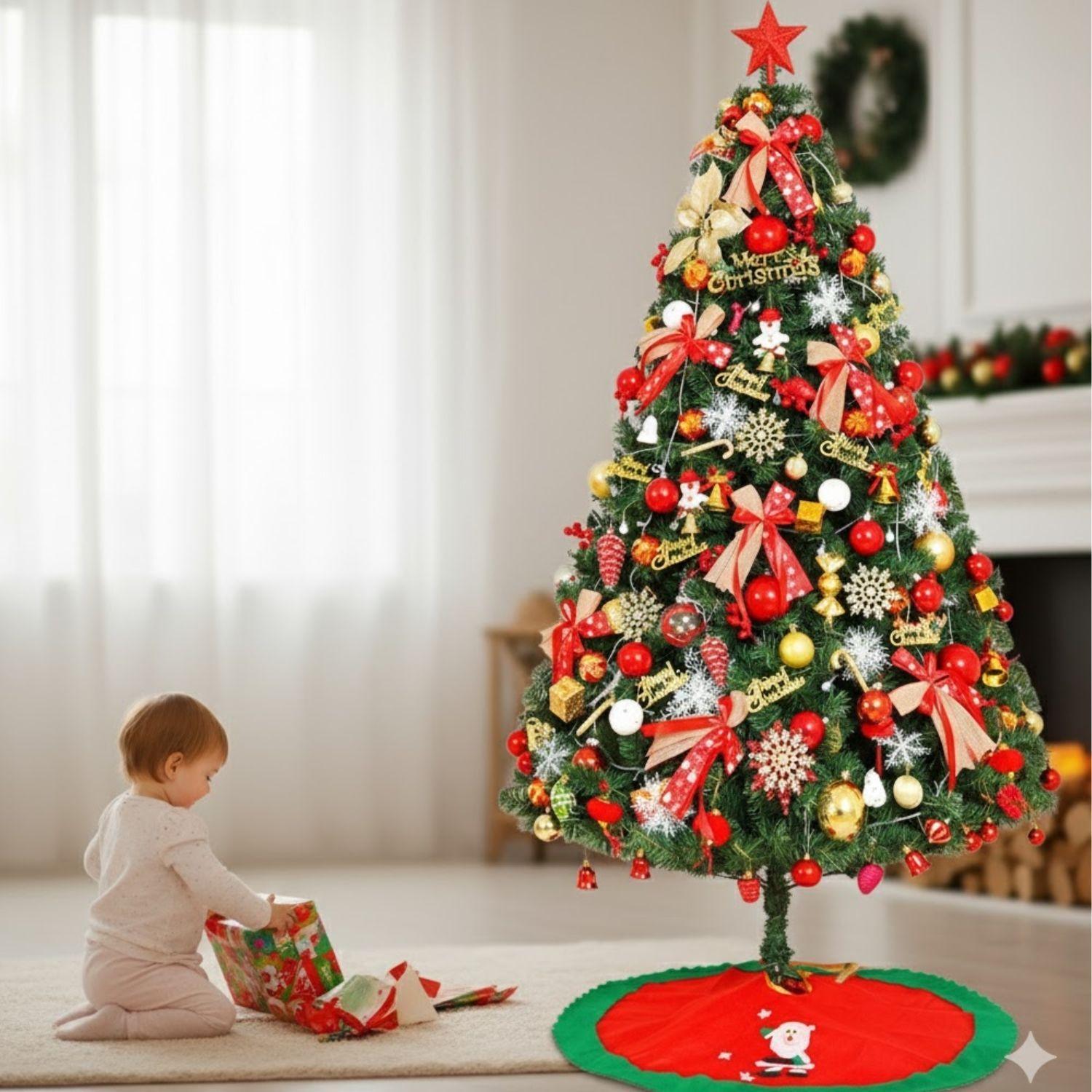 Arbol De Navidad 180 cm Artificial Frondoso Con Accesorios-4