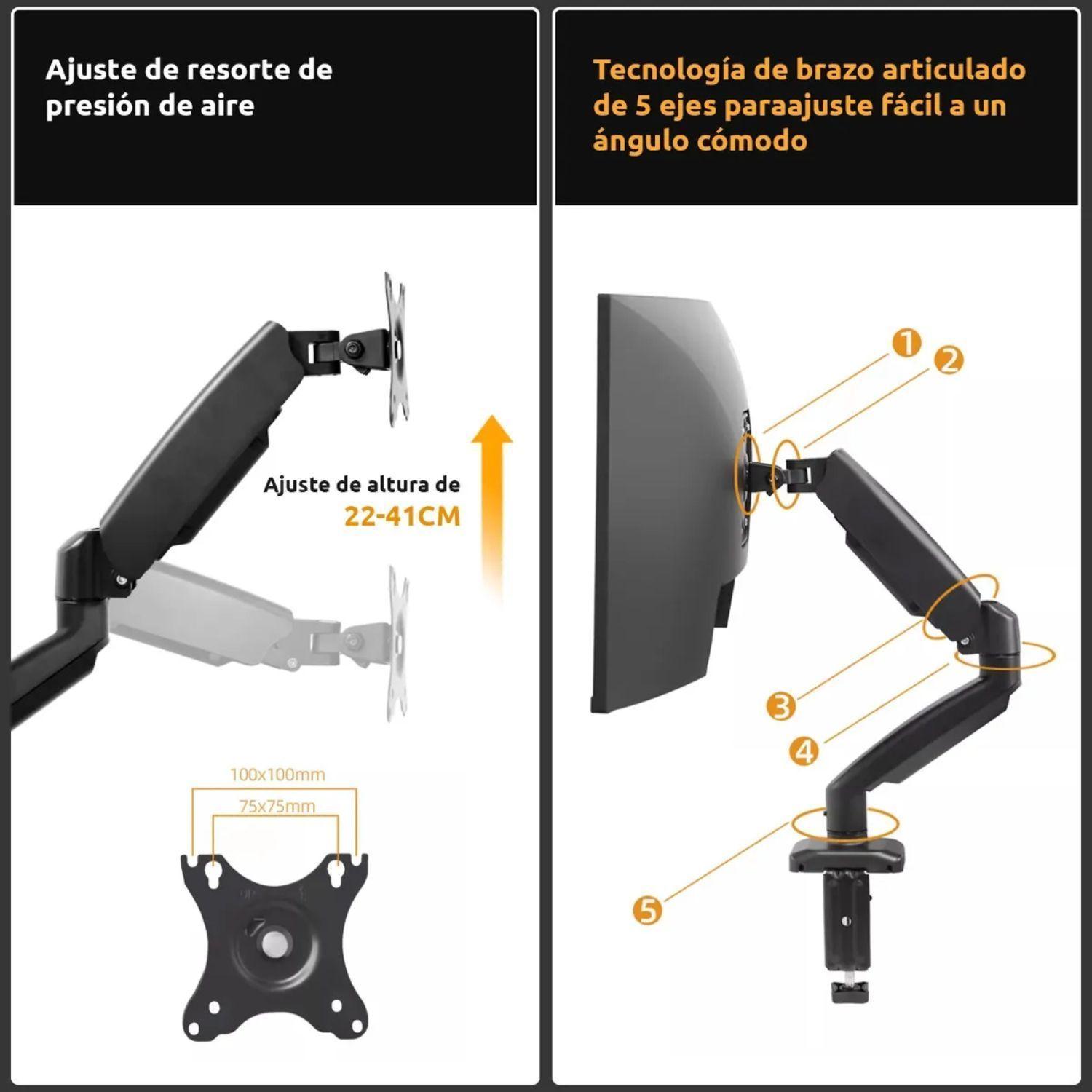 Brazo Extensible Soporte Monitor Universal De Computadora-3