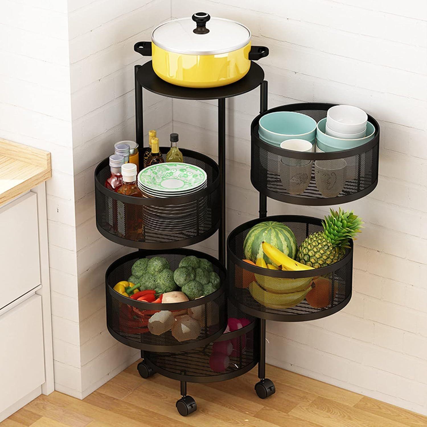 Carrito Organizador Para Cocina Con Ruedas 5 Niveles-3