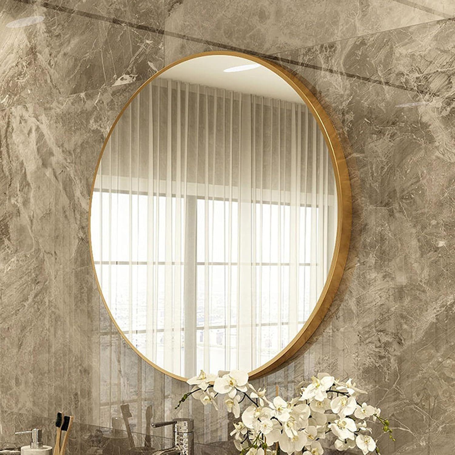Espejo Circular De Pared Elegante Redondo 80cm De Diametro-1