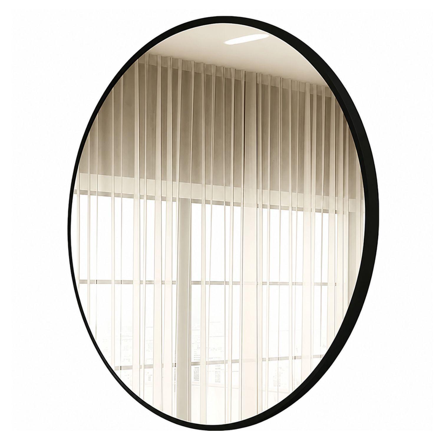 Espejo Circular De Pared Elegante Redondo 80cm De Diametro-0